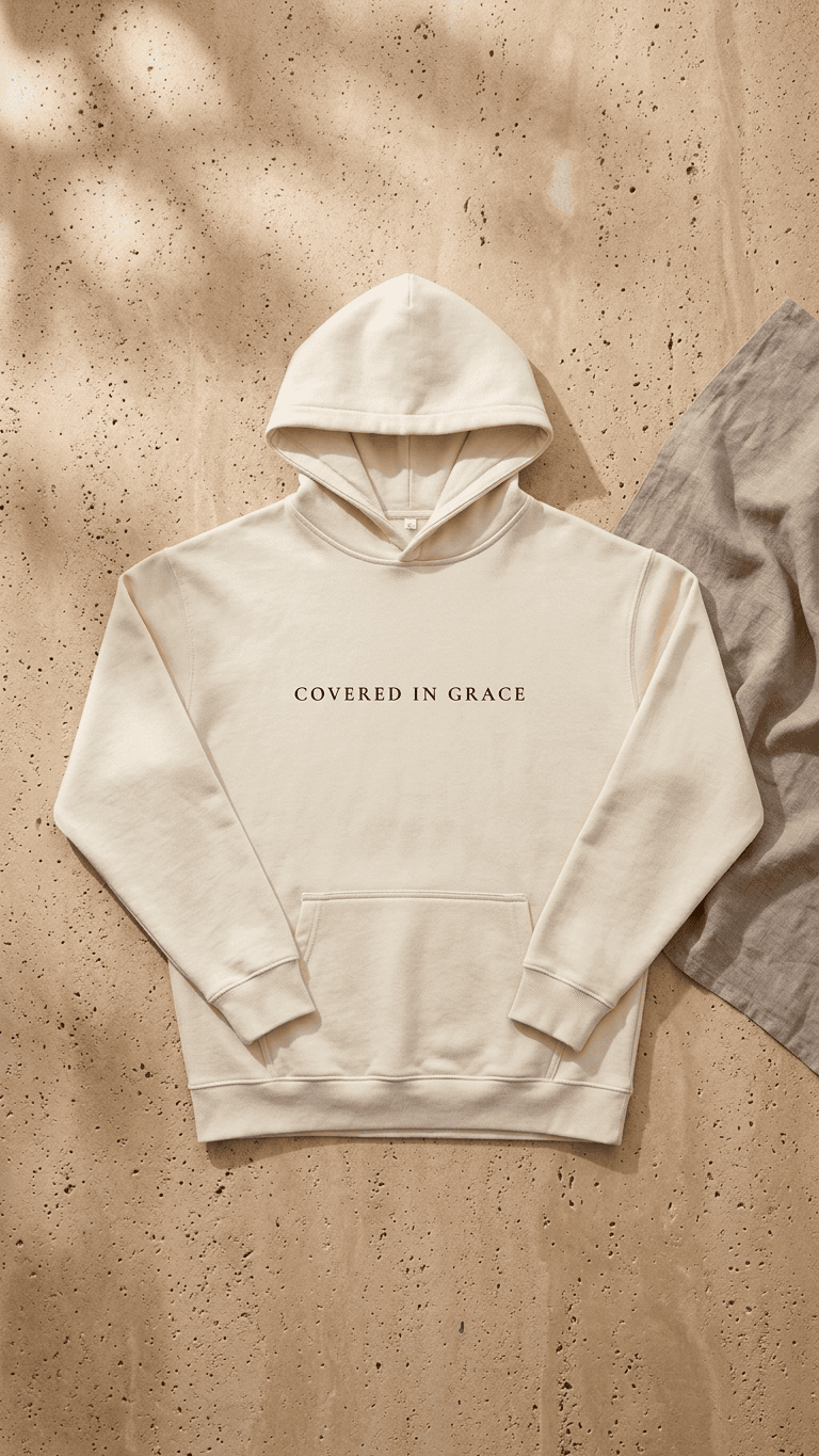 The Covered Hoodie in Cream