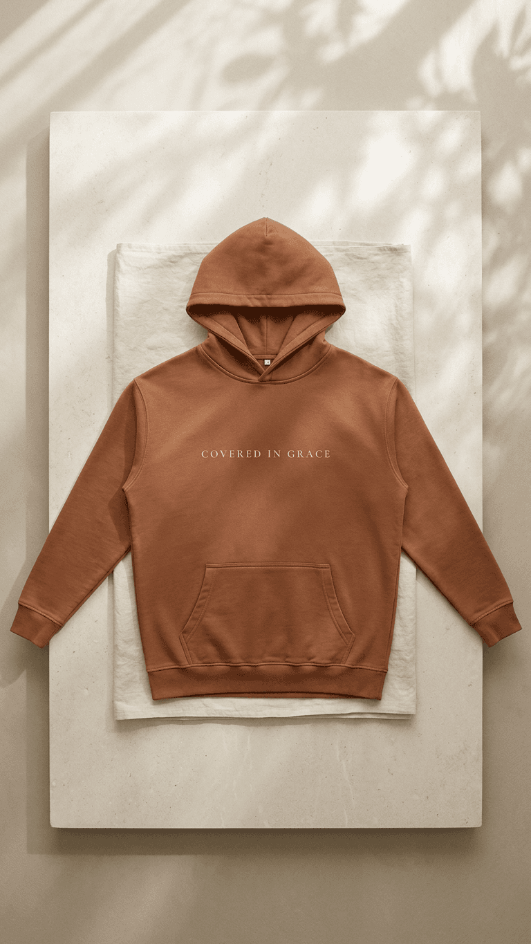 The Covered Hoodie in Mocha — Grace Vest