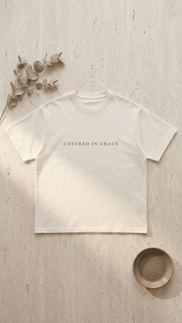 The Covered Tee in Cream